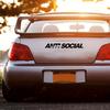 ANTI SOCIAL Letter Car Stickers for Auto Front and Rear Windshield Vinyl Decals Graphic "SOC" Vinyl Car Window Body Decoration