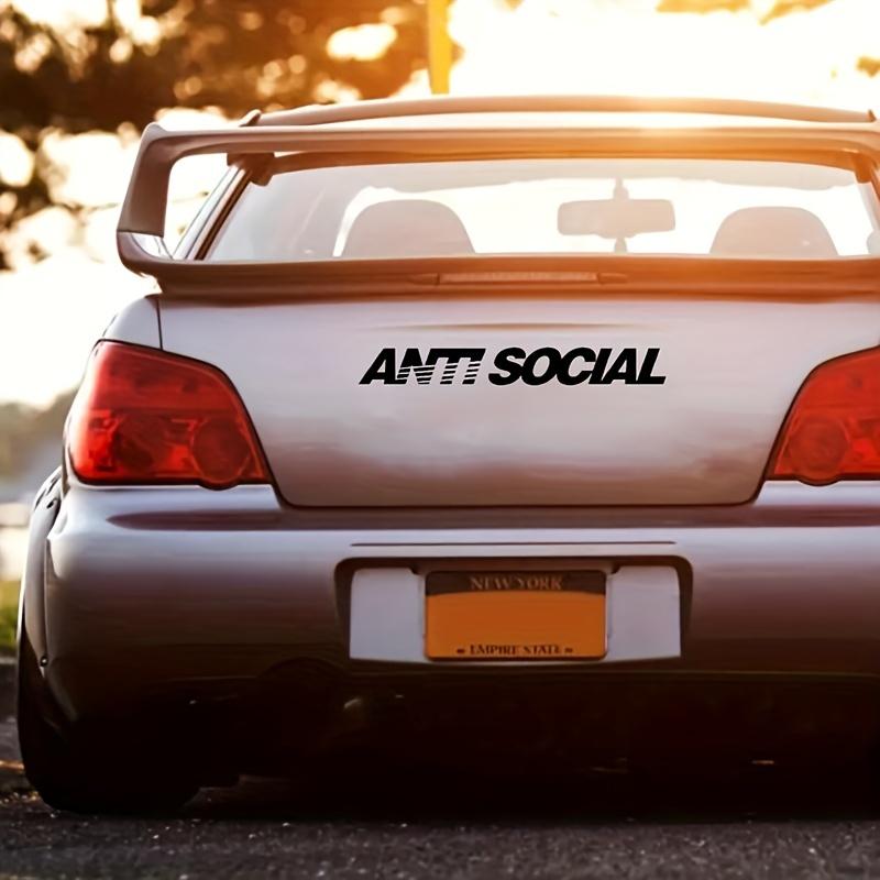 ANTI SOCIAL Letter Car Stickers for Auto Front and Rear Windshield Vinyl Decals Graphic "SOC" Vinyl Car Window Body Decoration