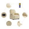 Vidaxl Lift-Up Massage Chair, Electric, Reclining, Cream