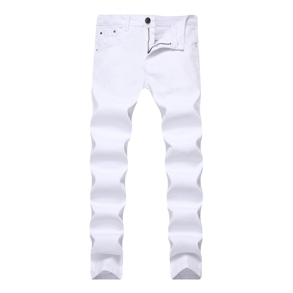 Men's Slim Fit Elastic Straight Leg Denim Jeans - Multiple Colors