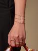 Qiong Yao 5A Zirconia Cross Jewelry Set: 18K Gold-Plated Earrings, Bracelet, Ring, Pendant, and Clavicle Chain