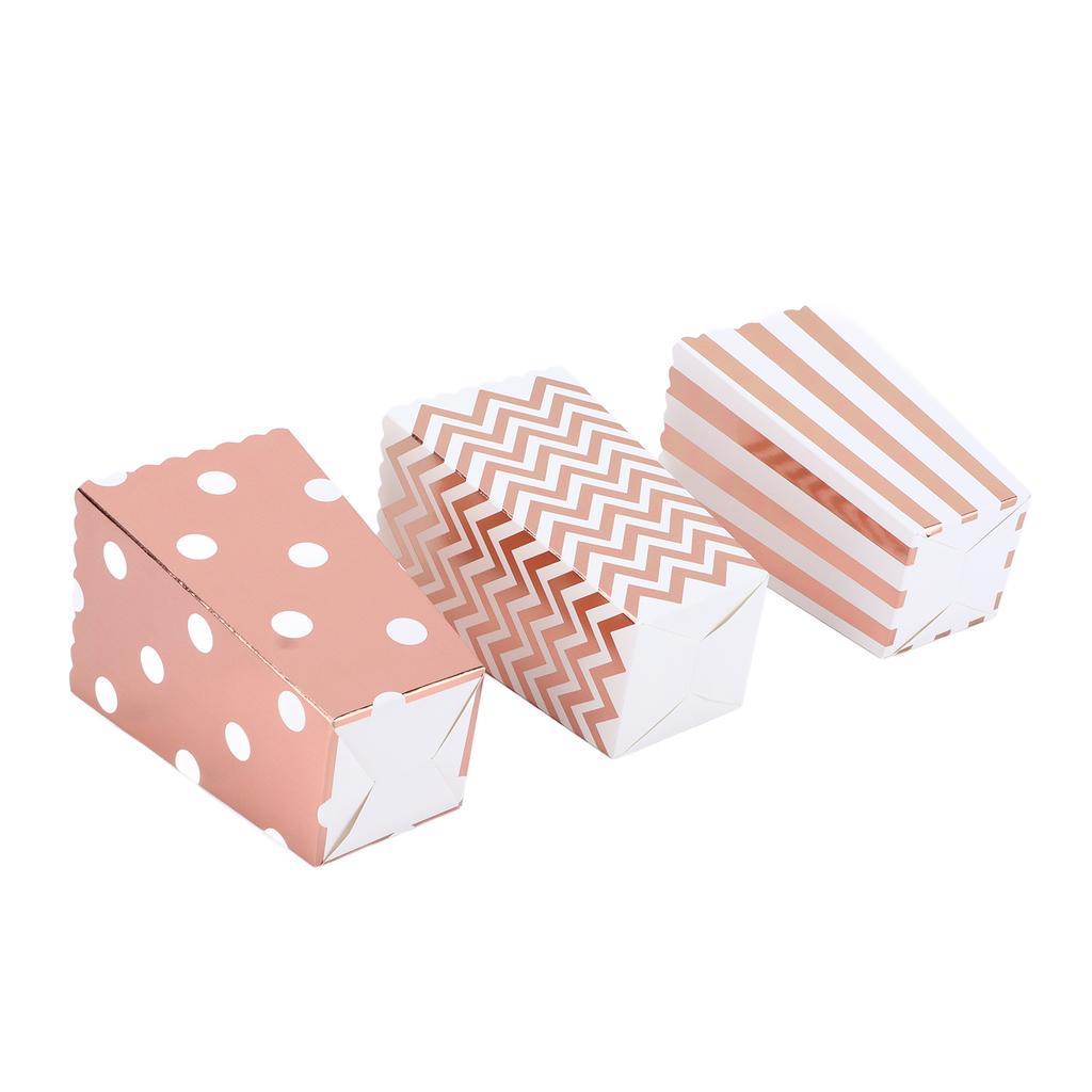 36PCS Popcorn Boxes Paper Large Capacity Top Opening Lightweight Portable Popcorn CupsRose Gold