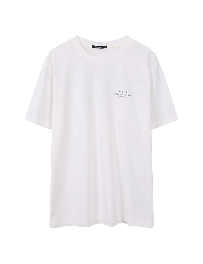 BUCKAROO Askin Standard Fit Mercury Dust T-Shirt White