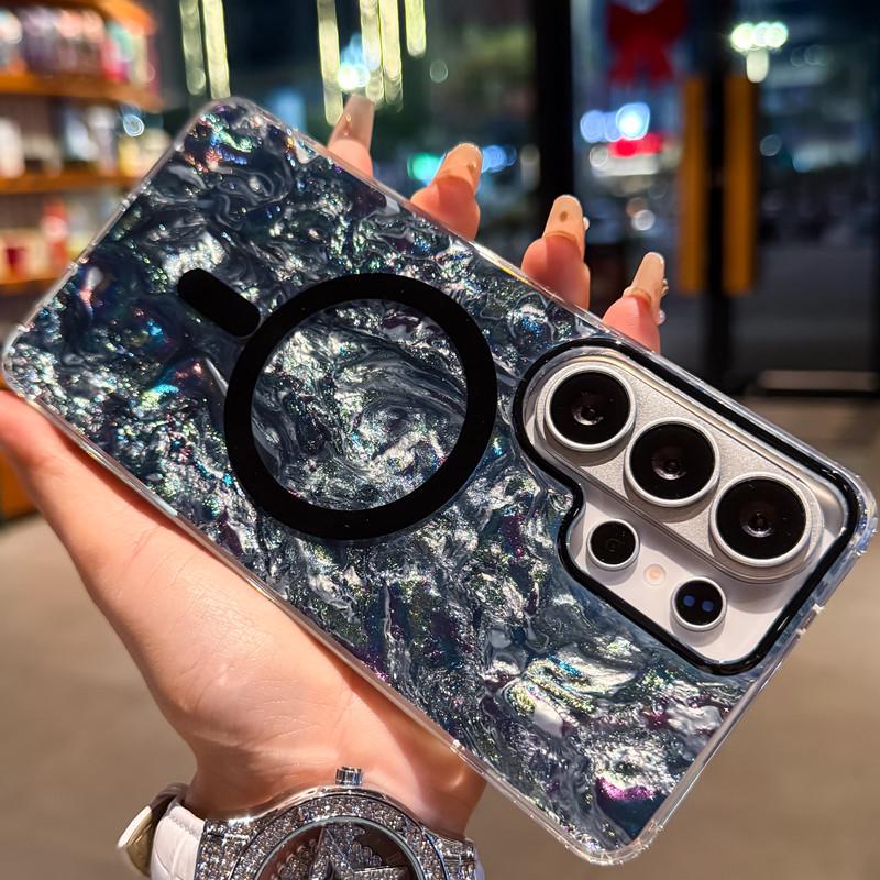 Compatible Magnetic Phone Case for iPhone 16, 16 Pro Max, 15 Pro, 14, 13 - Transparent and Simple Design.