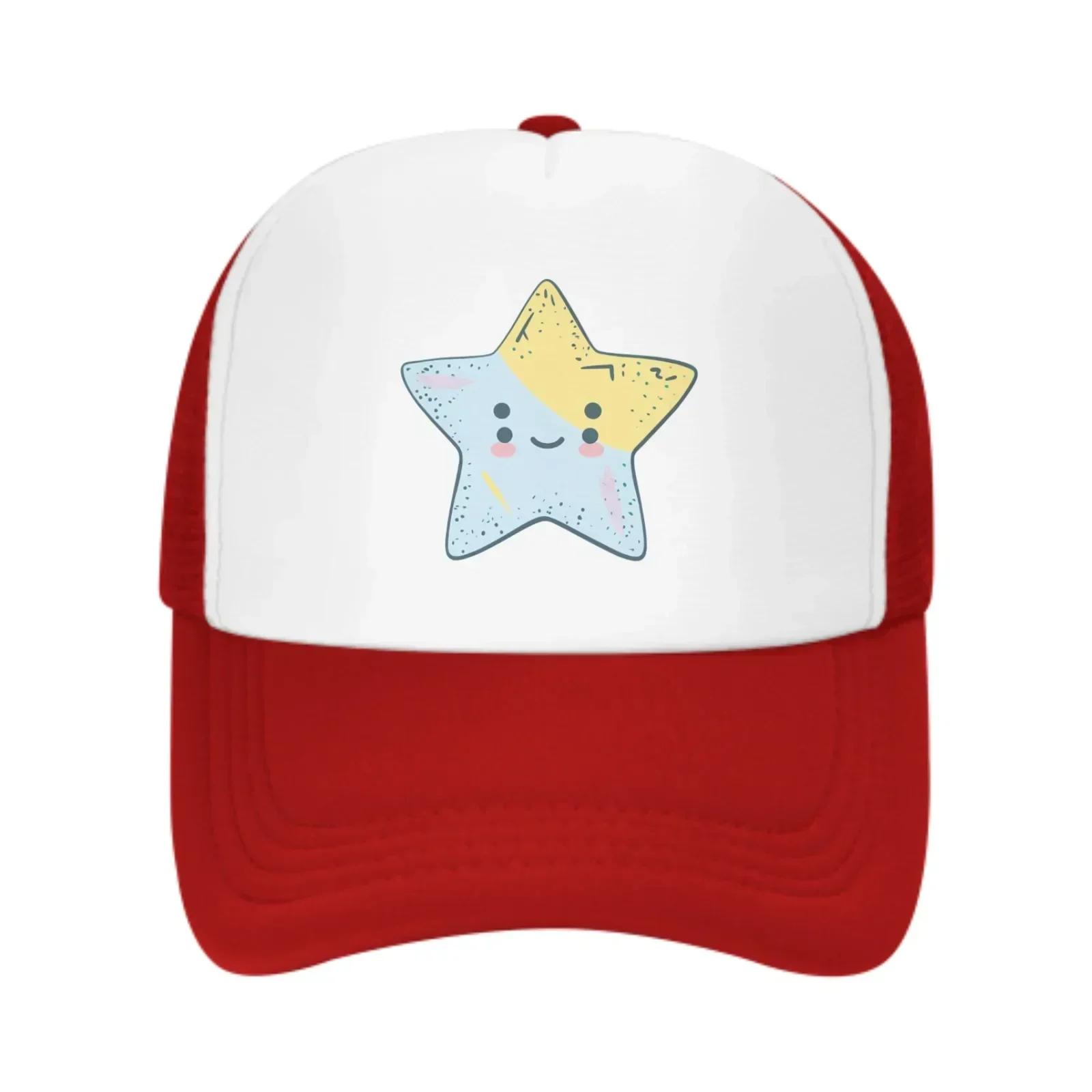 

Four Eyed Stars Spring Summer Leisure Sports Daily Sun Hat Fishing Outdoor Unisexs and Womens Truck Caps Fashion Casquette One Size
