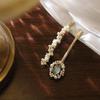2Pcs Pearl Hair Clip Emerald Green Metal Vintage Korean Style For Women Girls Daily Party Elegant Lightweight