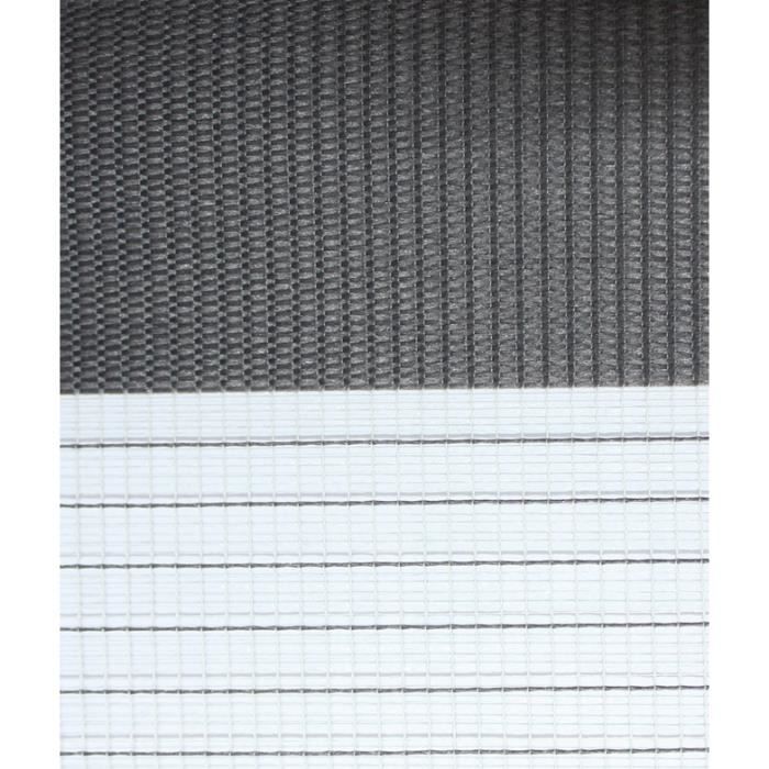 MADECOSTOREStore Enrouleur Jour Nuit Sans Perçage Chaînette Coordonnée - Gris Anthracite - L125 X H190cm