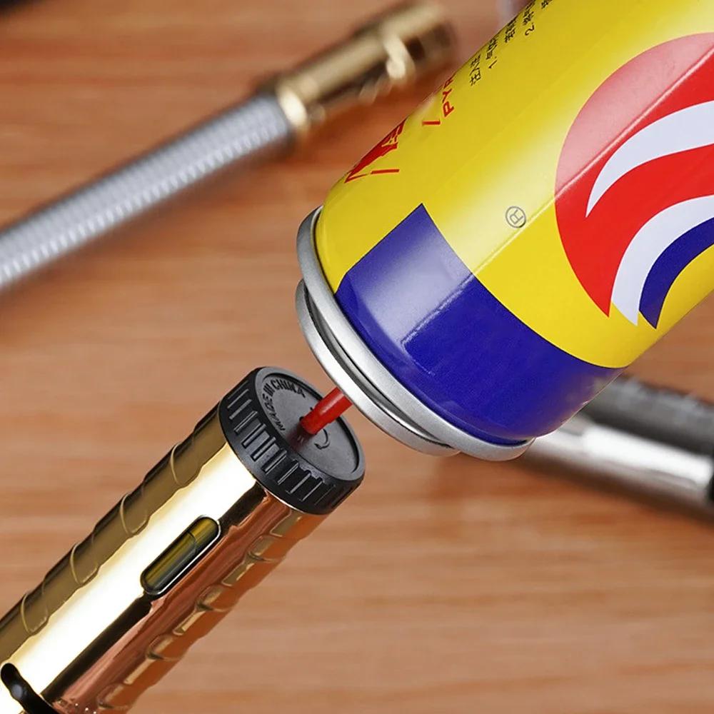 Hose 2pcs Kitchen Gas Lighter Bendable Candle Gas Stove Cigar Lighter Windproof Butane Welding Gun Outdoor BBQ Ignition Tool