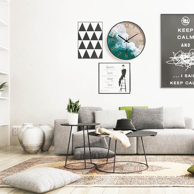 12-Inch Nordic Starry Sky Silent Wall Clock for Bedroom & Living Room