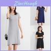 Women's Summer Short Sleeve Casual Sundress Tops Mini T-shirt Dress In Vibrant Modal