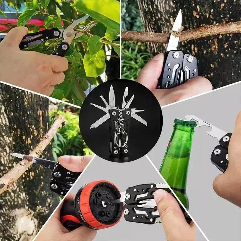13-in-1 Tactical Multitool Knife Pliers Portable Multi Tool Pocket Knife Screwdriver for Outdoor Survival Camping Hunting Hiking