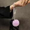 Plush Ball Phone Lanyard Crystal Bead Phone Chain Pendant Fashion Autumn and Winter Style Wrist and Handheld Anti-Lost Lanyard