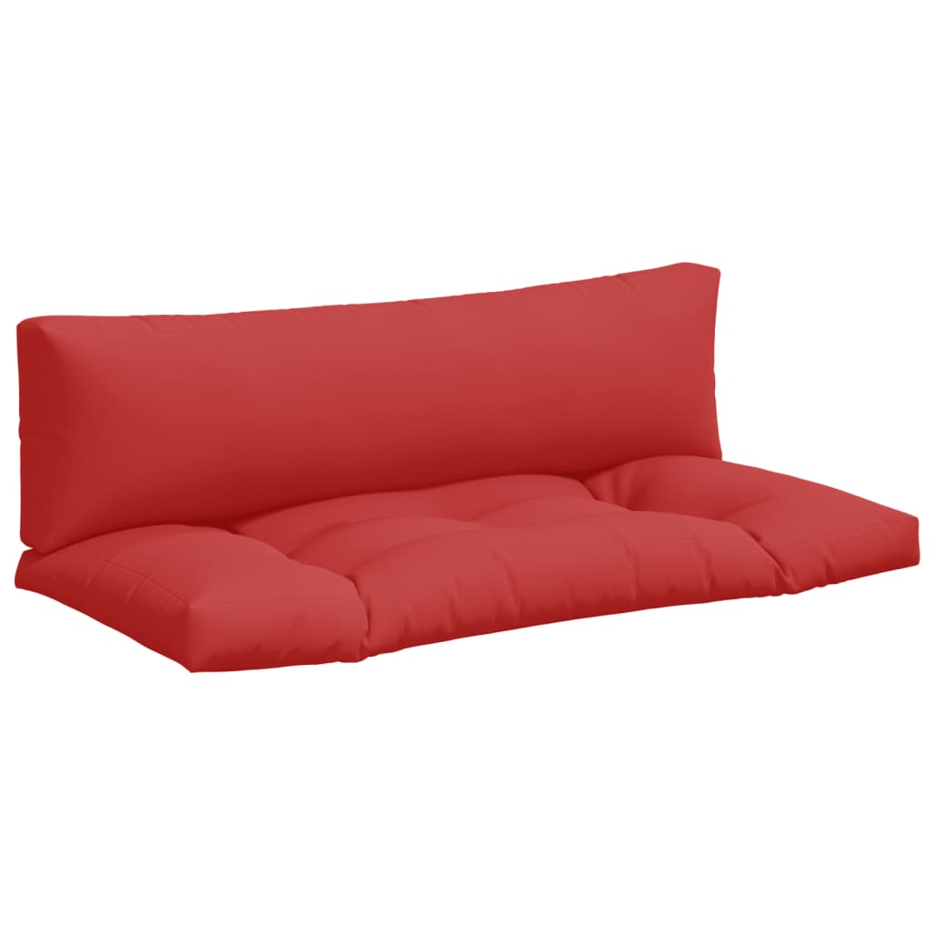 2 Piece Pallet Cushion Set Red Fabric