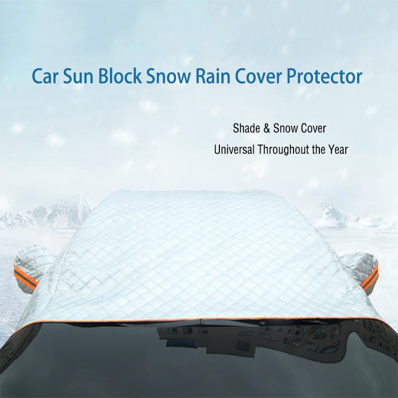Waterproof Car Windshield Rear View Mirror Cover RV Camper Van SUV UV Sun Shade Droppings Snow Rain Thickened Blocker Protector