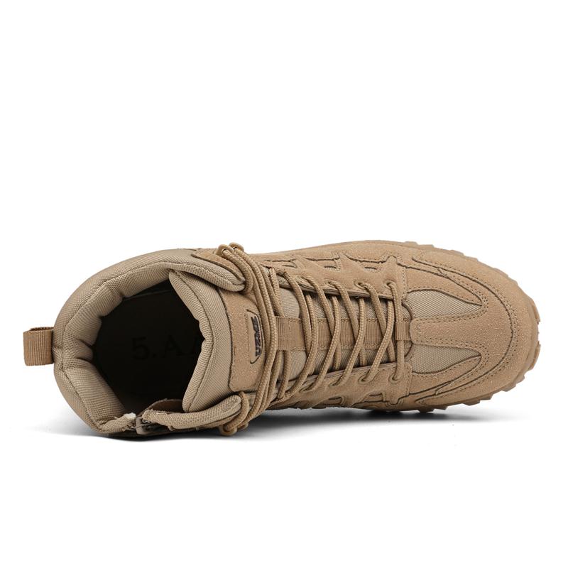 Military Tactical Boots Desert Combat Outdoor Army Hiking Shoes Waterproof Travel Shoes Leather Male Ankle Boots