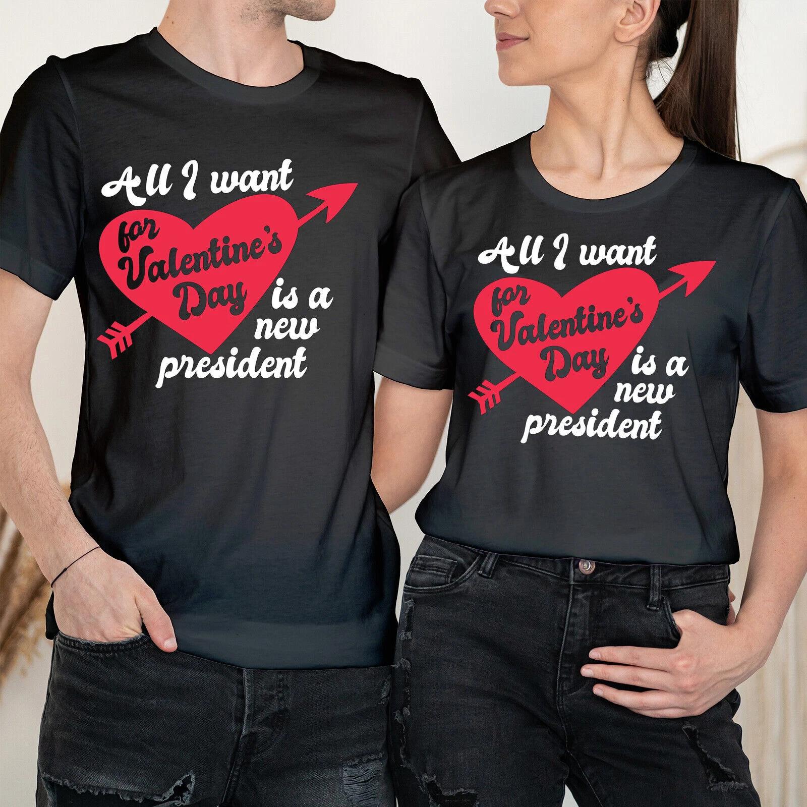 All I Want for Happy Valentine s Day Love Goals Couple Matching T-Shirts #VD XL