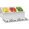 Récipient Gastronorm - vidaXL - GN 1/6 - Acier Inoxydable - 3 Bacs - Couvercles Inclus