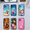 Cute Masha and the B-Bears Phone Case For iPhone17,16,15,14,13,12,11 Plus,Pro Max Soft Black Cover