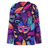 Women's Fashion Casual Slit Hem Round Neck Long Sleeve Loose Printed T-Shirt Top