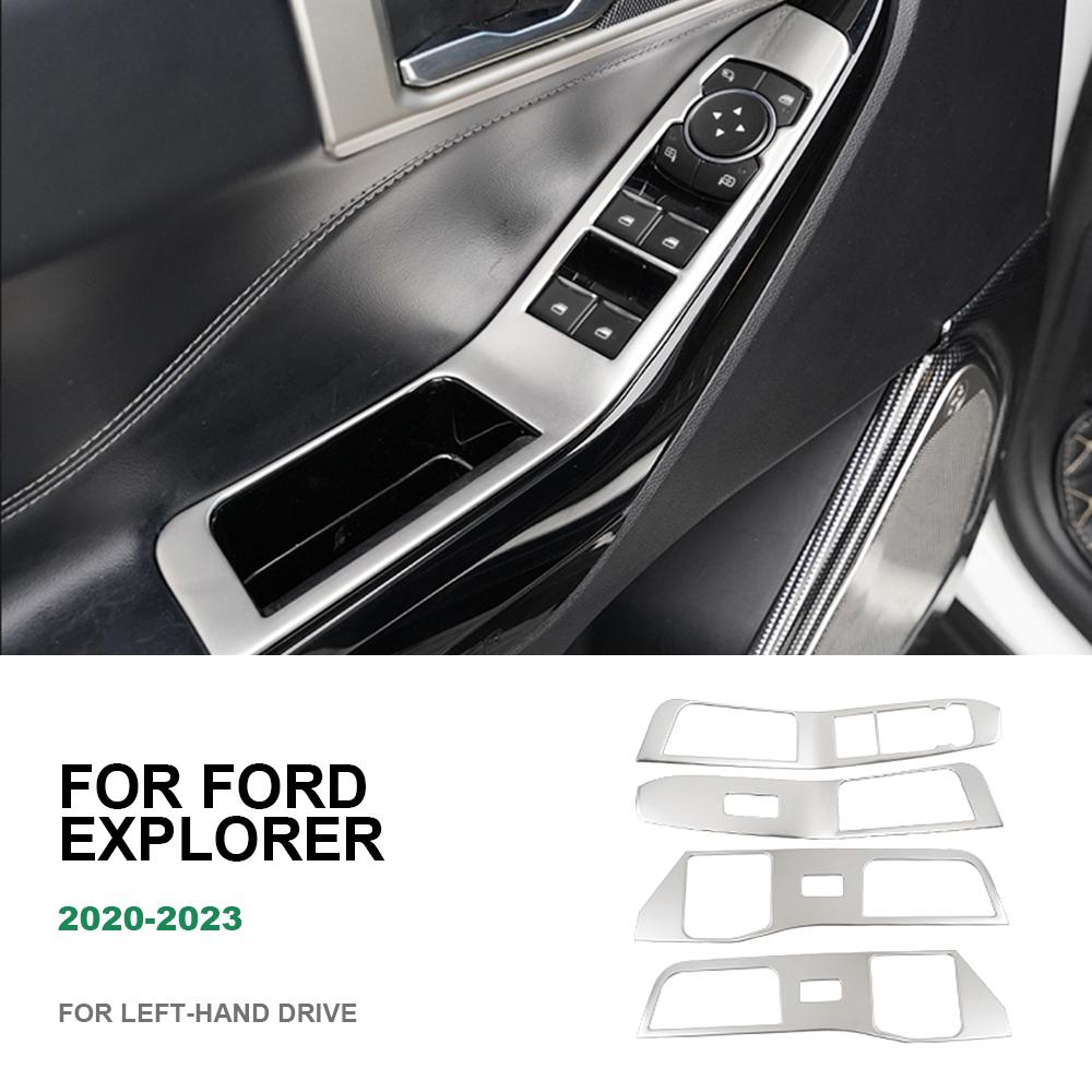 Car Door Window Glass Lift Buttons Control Switch Panel Cover For Ford Explorer     Trims Accessories