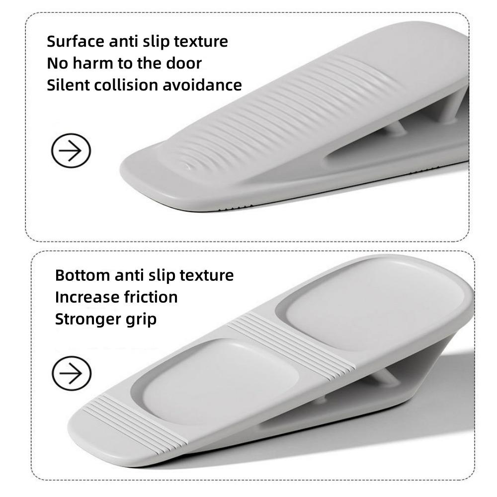 New Silicone Under Door Draft Stopper Wedge Anti-collision Door Stopper Home Office Non Perforated Buffer Door Rear Retainer