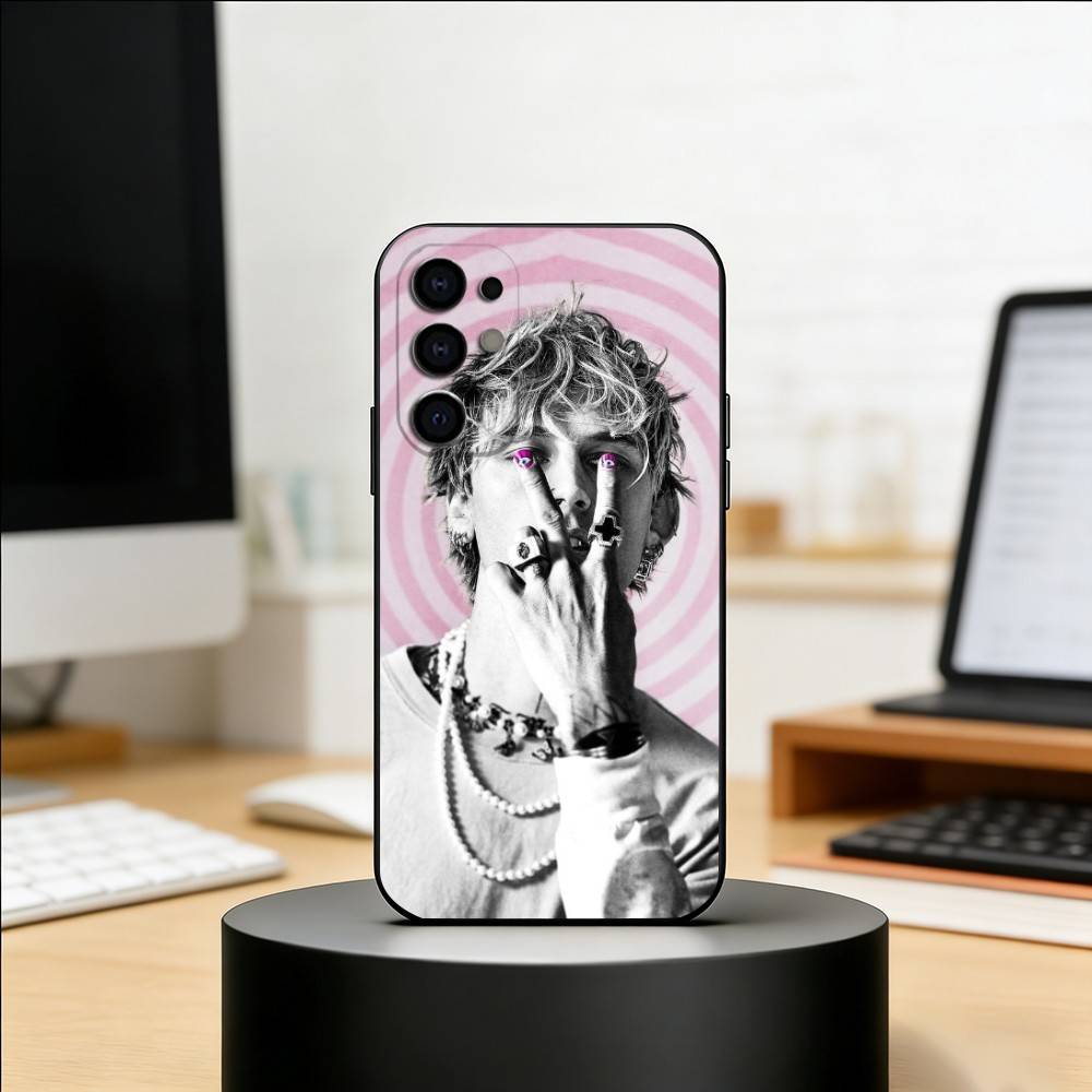 MGK Machine Gun K-Kelly Phone Case Black Silicone Soft For Samsung S25,S24,S21,S22,S23,S30,Ultra,S20,Plus,Fe,Lite Samsung S26ULTRA