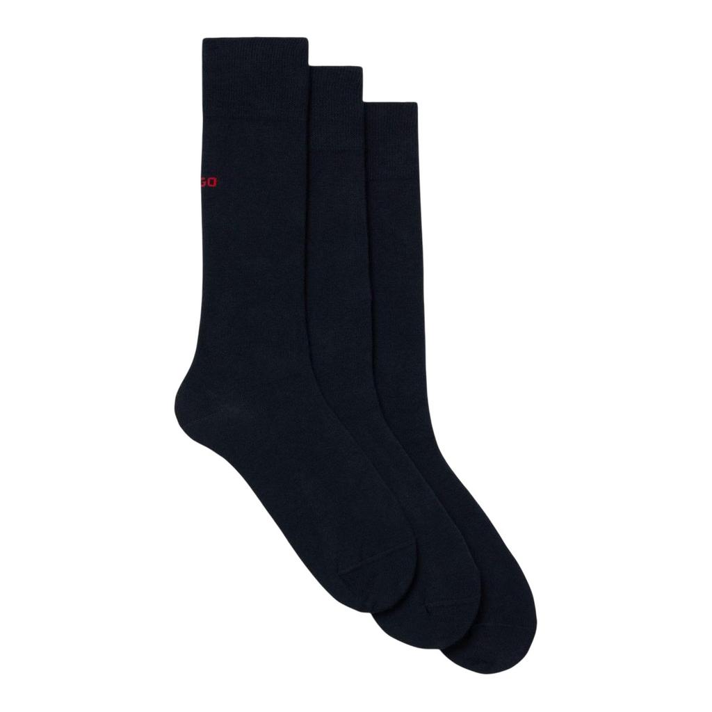 Hugo Unisex Adult Plain Logo Socks (Pack of 3)
