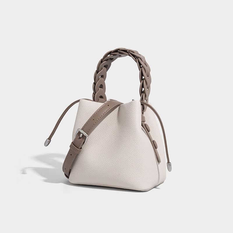 

Сумка-ведро Летняя Одноплечевая Сумка Кроссбоди Нишевая Повседневная Сумка для Женщин бежевый