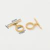 4 Sets 14K18K Gold Color Plated Brass O Toggle Clasps Connector For Diy Bracelet Necklace Jewelry Making Findings Accessories