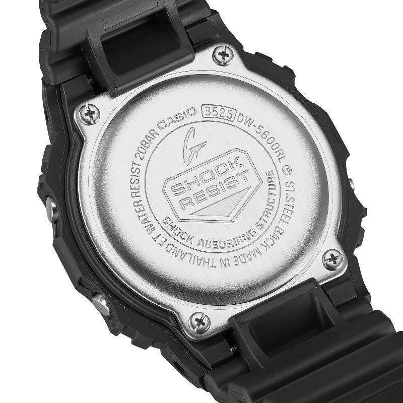 Casio G-SHOCK Herren Harz 200M Wasserdicht Stoßfest Alarm Quarz Uhr DW-5600RL-1