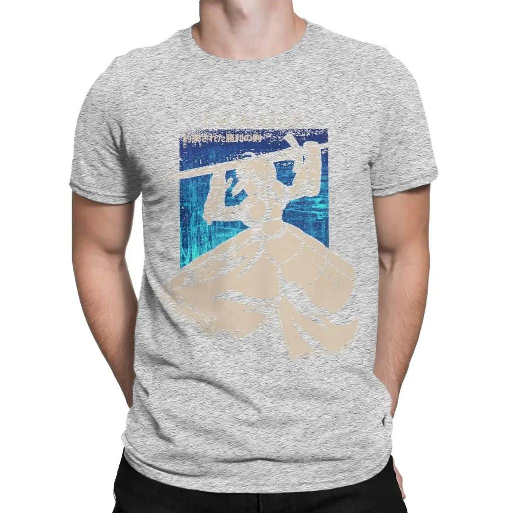Fate Series Saber (Artoria Pendragon) Excalibur T-Shirt, Unisex Anime Fan Streetwear Tee, 100% Cotton Casual Short Sleeve Top