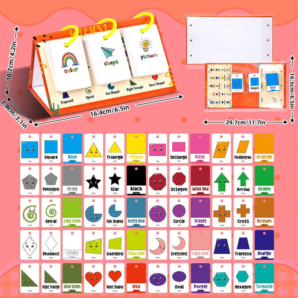 Big Sale 60 Shape Color Desktop Education Cards Color Shape Arrangement Combination Educational Toys Early Education