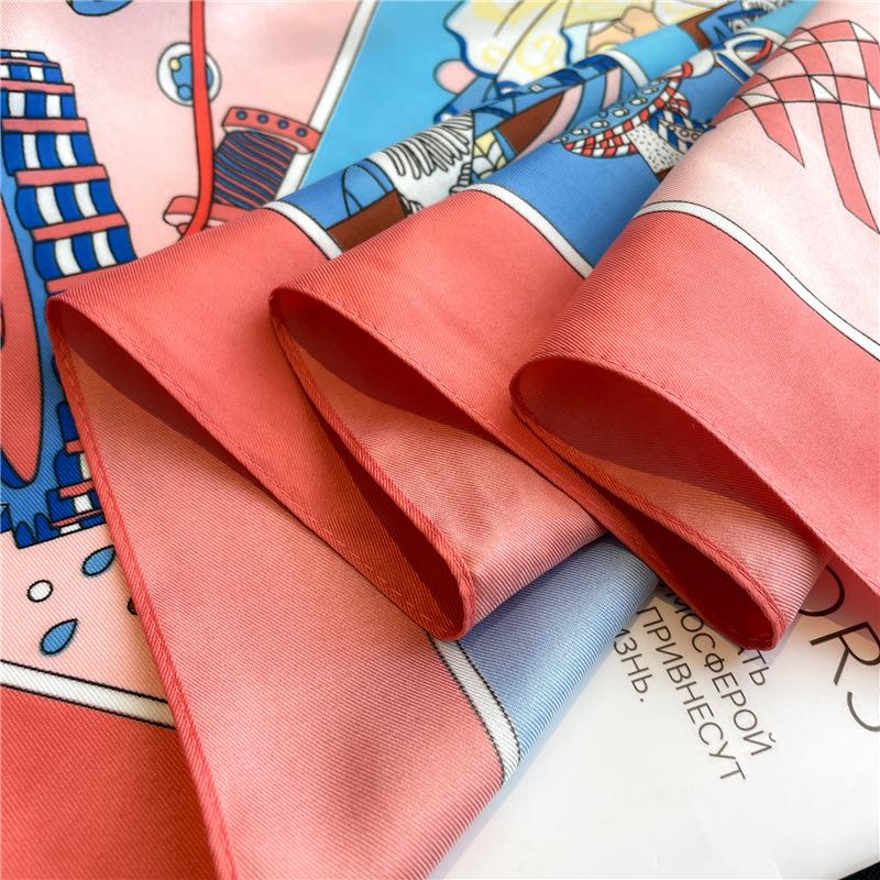 Head Scarf for Women Like Silk Satin Scarf for Hair Wrapping at Night Bandana Square Scarf for Sleeping, Size is 90x90cm