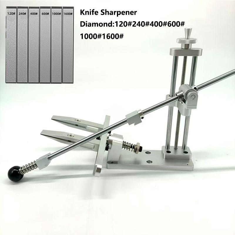 Aluminium Alloy Fixed Knife Sharpener Professional Woodwork Grinding System Rotation Adjustment Angle Sharpening Stone