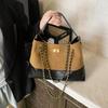 2025 New Women's High-End Retro Shoulder/Crossbody Bag with Iron Chain - Versatile Tote for Commuting