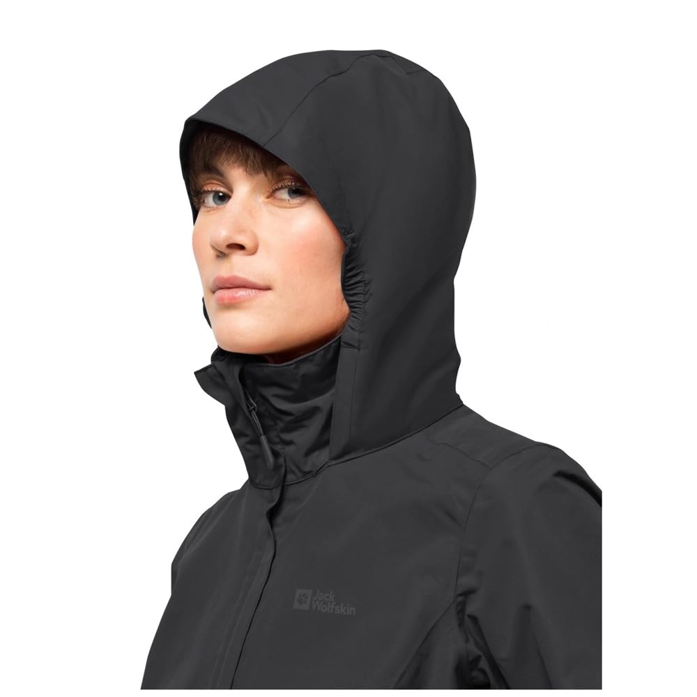 Mountain Parka 1111202 STORMY POINT 2L JKT W Black [Jack Wolfskin] Women's Water-Repellent (TEXASHIELD CORE Windproof) [ / ] High-performance