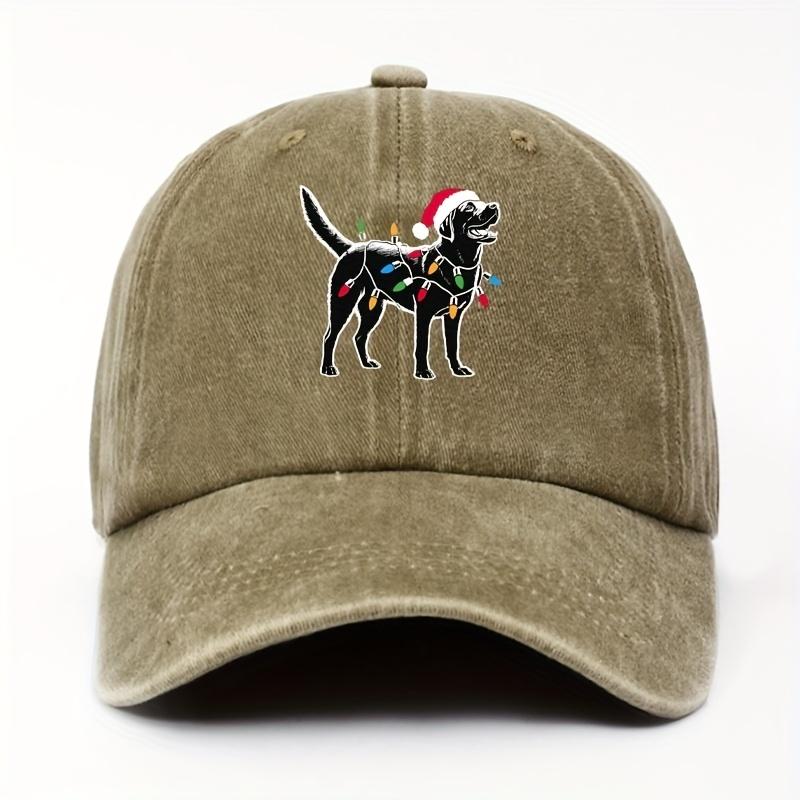 Womens Labrador Retriever Christmas Baseball Cap with Labrador Dog Design Adjustable Snapback Lightweight AllSeason Hat