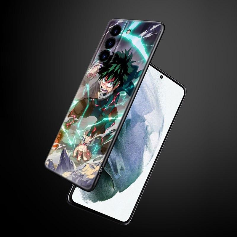 My Hero Academia Phone Case For Samsung Galaxy S22 Pro S21 S20 Ultra FE S10 Lite 5G S10E S9 S8 Plus Soft TPU Black Cover