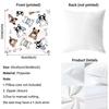 Cartoon French Bulldog Pattern Cushion Cover Reversible Plush Pillow Cover – For car, sofa, bedroom, perfect as a gift.
