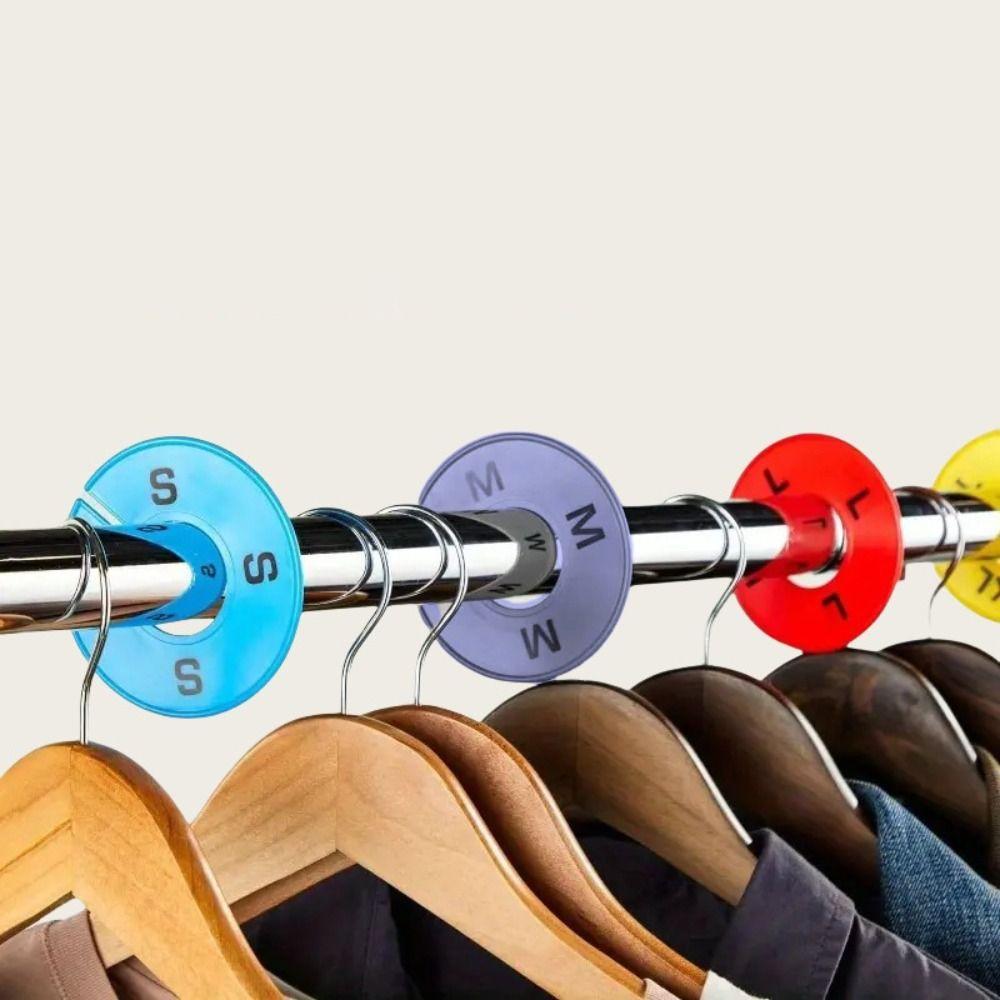 8Pcs XS-XXL Clothes Size Dividers Round Rectangular Garment Tags New Size Marking Ring  Shop