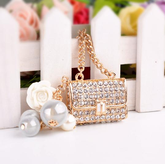 Chaveiro de Metal para Bolsa de Luxo Formato de Bolsa de Couro Feminino Charme de Alta Qualidade Decoração Suporta um Selo Bolsa de Couro Leopardo