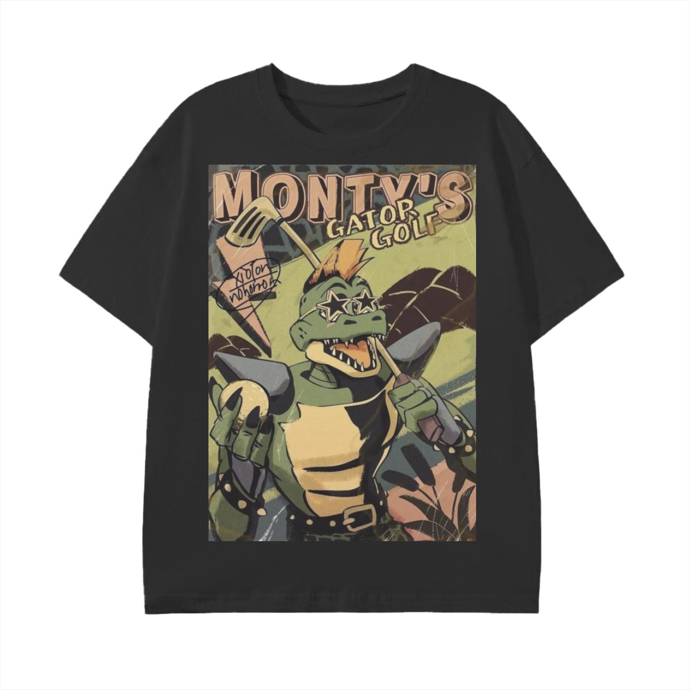 

Montys Print TShirt Teddy Bears Five Nights After High Retro Cartoon TShirt Rock Style TShirt Retro Arcade Game Fan S