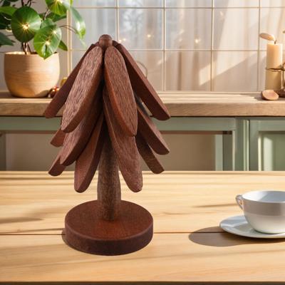 Untersetzer aus Holz Baum Holzuntersetzer Filigrane Details