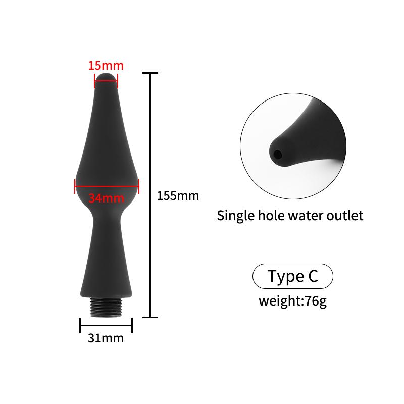 New Soft Silicone Enema Kit Multi Size Vaginal Anal Douche Heads  Professional Intimate Cleaning for Constipation Relief Adult Toy Insert Masturbator