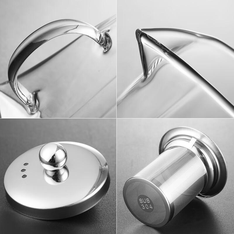 Shangqi Square Glass Teapot with Steel Filter