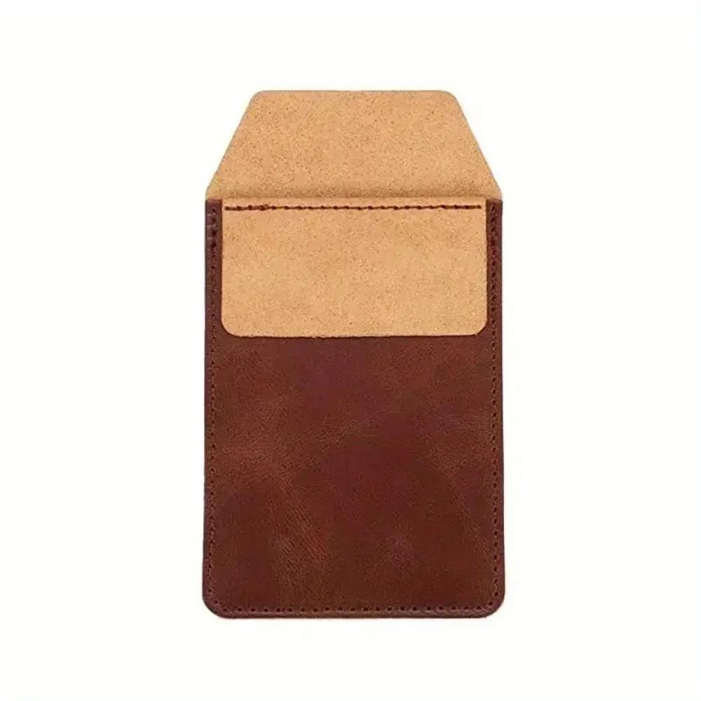 1PC Pocket Protector Leather Pen Pouch Holder Organizer Handmade Pencil Pocket Holder for Lab Coat Shirt Note School Office