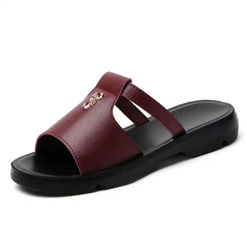 Fashion Spring Two Strips Women's Bathing Slippers Ladies Shoes 42 Brown Sandal Women Sneakers Sports Universal Brands In Offers