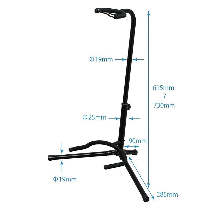 KIKUTANI Guitar Stand, for Guitar Storage, Suitable for Lacquer Finishes, with Anti-Tip Rubber, GS-101B