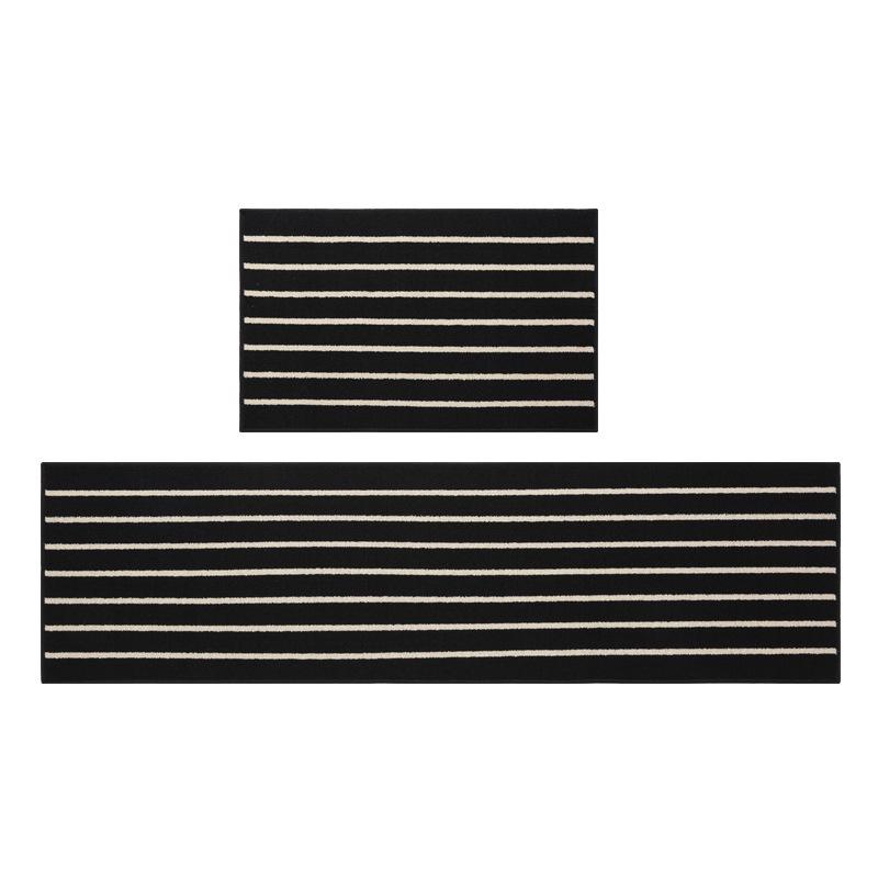 Absorbent Non-slip Striped Floor Mat for Kitchen, Bathroom, and Entryway