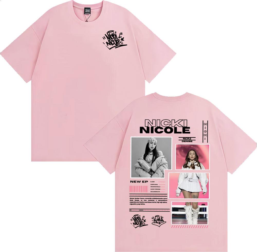 Singer Nicki Nicole Album Tour 2025 Merch T-shirts Men Women Fashion Trending Harajuku T Shirt Summer Tops O-Neck Loose T-shirt